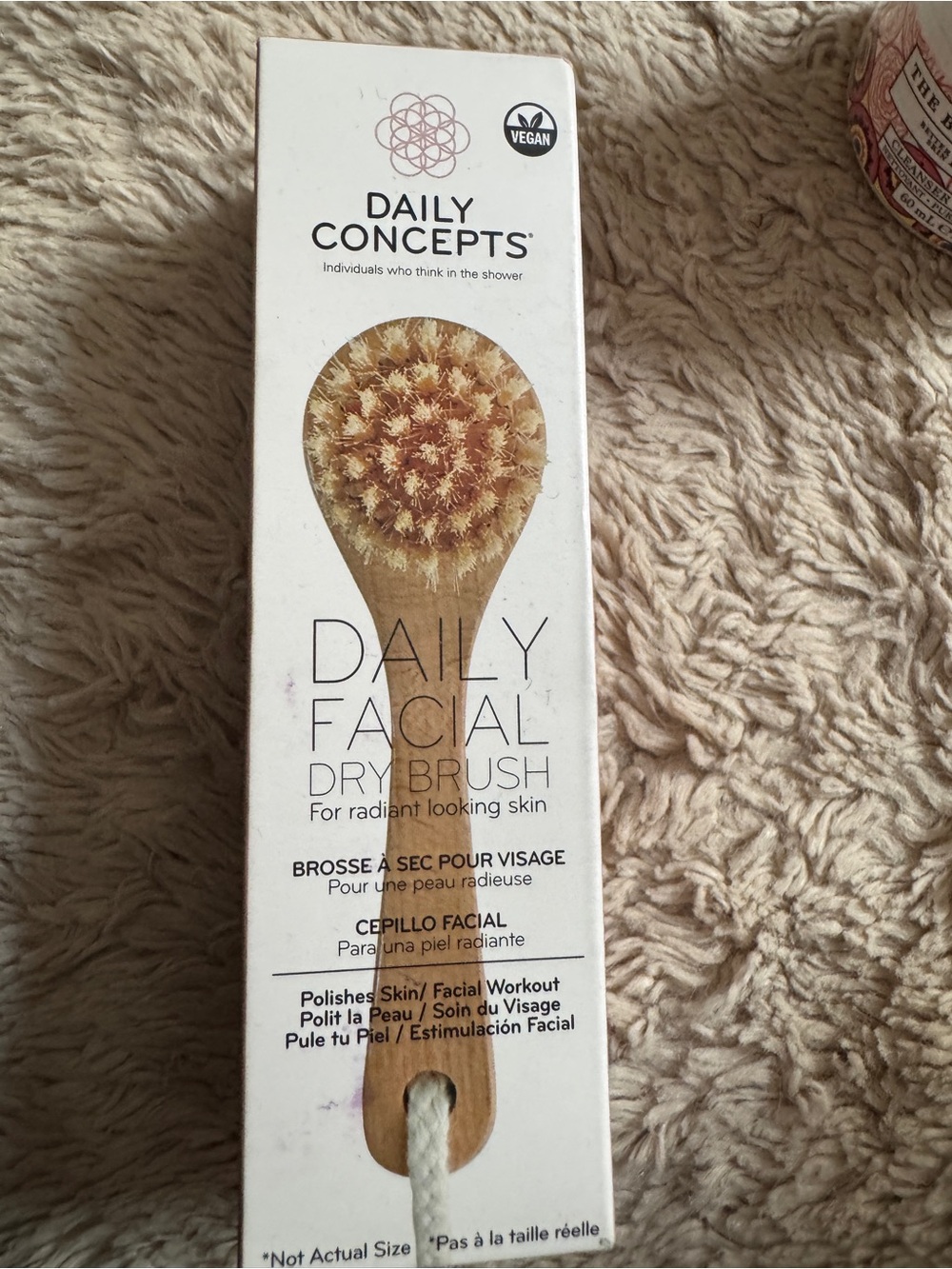 Daily Concepts Daily Facial Dry Brush - Natural Brown
